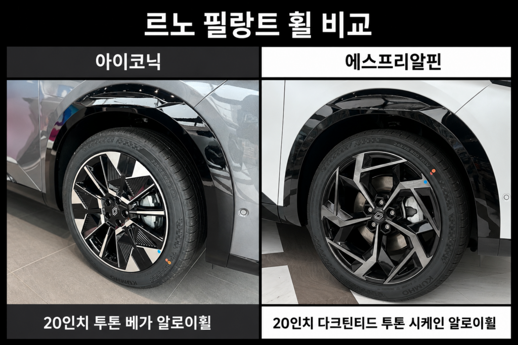르노 필랑트 휠 비교